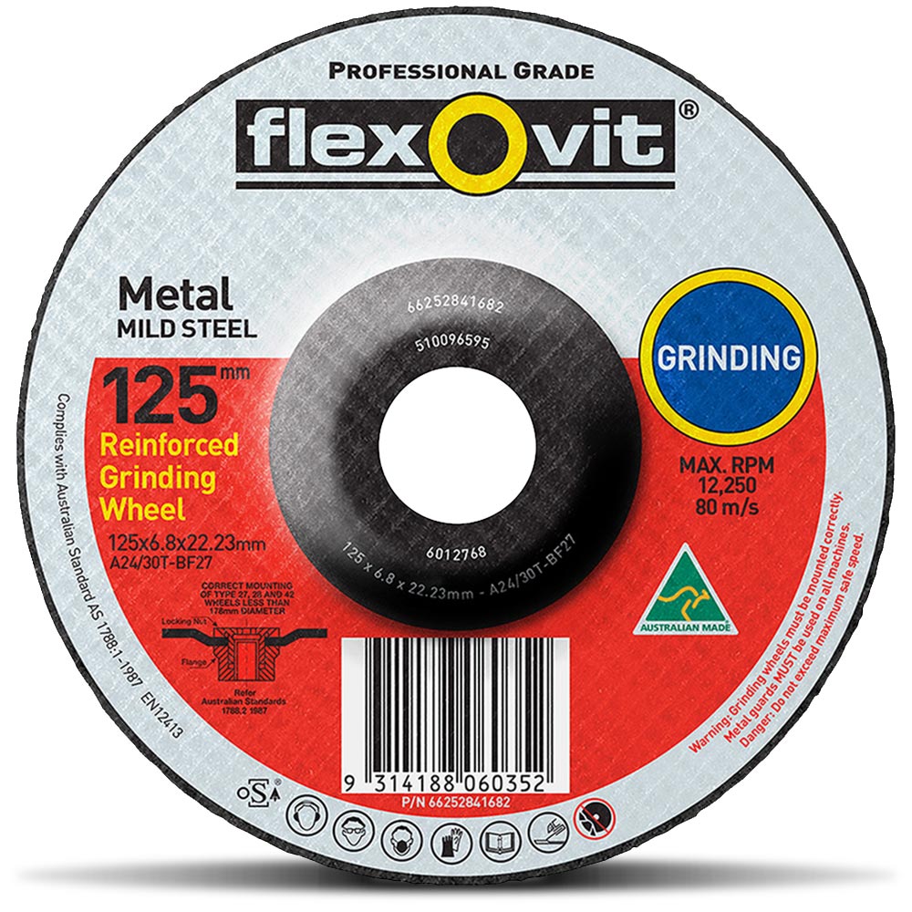 125x6.8x22.23mm Metal Grinding - Each